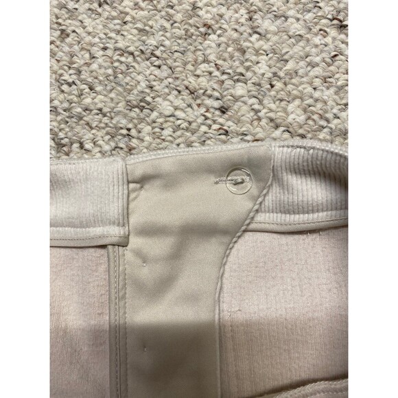 Joie 70's Vibe Soft Corduroy High Rise Patch Pocket Flare Leg Pants Off White 6 - Picture 9 of 12